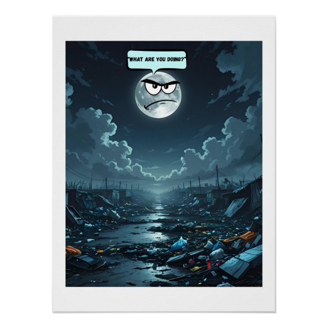 Pôster O Que Você Está Fazendo? - Se A Lua Pudesse Falar (Frente)