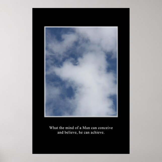 Pôster O que você pode conceber, você pode alcançar (Frente)