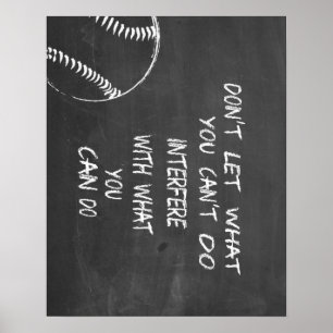 Pôster O Que Você Pode Fazer Baseball Motivacional