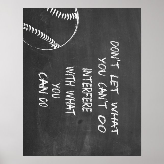 Pôster O Que Você Pode Fazer Baseball Motivacional (Frente)