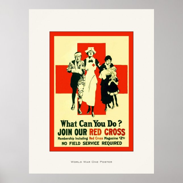 Poster O Que Você Pode Fazer? ~ Enfermeiro Vintage ~ WW1 (Frente)