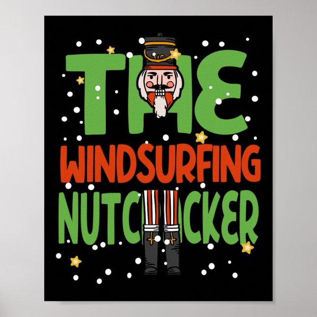 Poster O Quebra-Nozes Engraçado do Windsurfing Pajama de  (Frente)