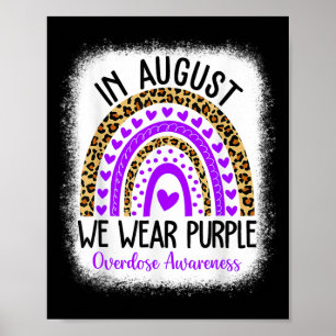 Poster O Rainbow Heart August Vestimos Sobredosagem Roxa