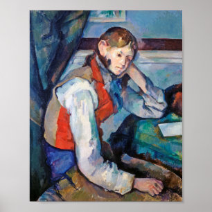 Poster O Rapaz no Vest Vermelho, Cezanne