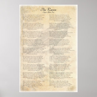Pôster O Raven de Edgar Allen Poe