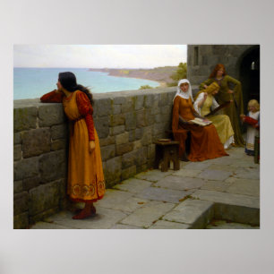 Poster O refém, c. 1912 por Edmund Blair Leighton