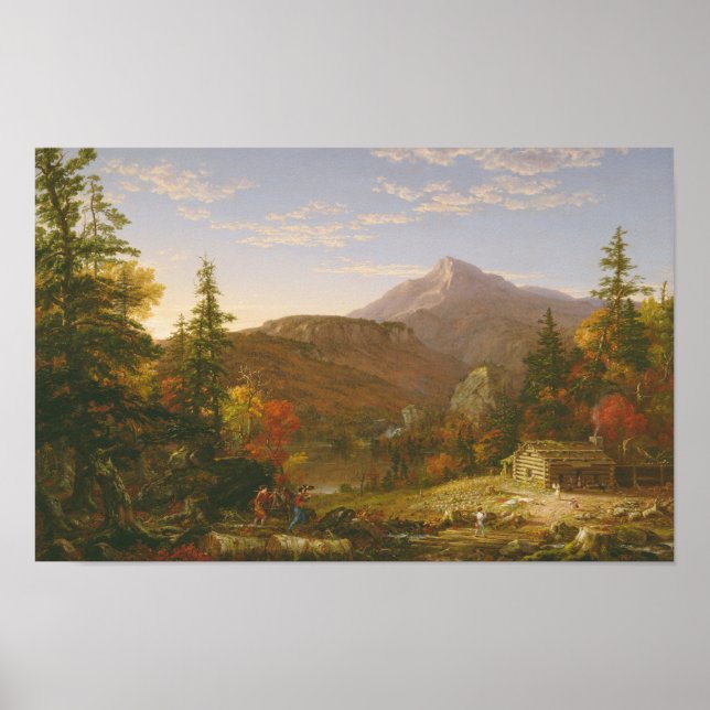 Poster O regresso do caçador (1845) — Thomas Cole (Frente)