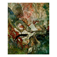 “O Rei das Sereias” por Edmund Dulac