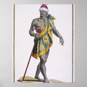 Poster O rei de Florida, 1780 (gravura colorida)