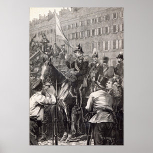 Pôster O rei de Prússia que endereça os berlineses