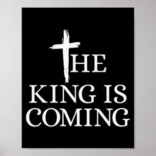 Poster O Rei Está Chegando Cristianismo Versículo da Bíbl