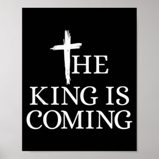 Poster O Rei Está Chegando Cristianismo Versículo da Bíbl