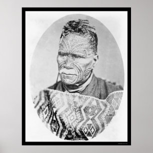 Pôster O rei maori de Nova Zelândia 1895