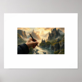 Poster O Reino do Escritor - Criando Castelos com Tinta e