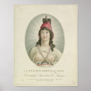 Pôster O republicano francês, gravado por A. Clemente