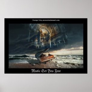 Pôster O Requiem ou a música ajustaram-no livre