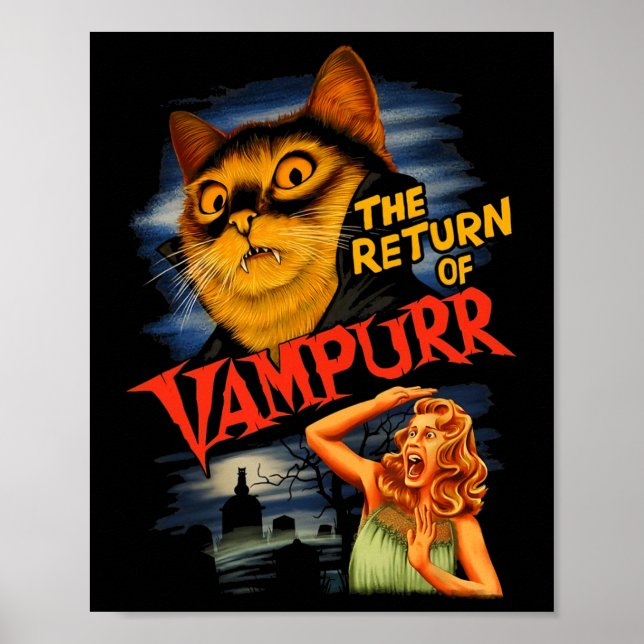 Poster O Retorno Do Gato Engraçado De Vampurr (Frente)