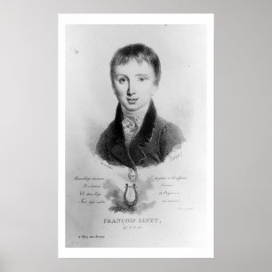 Pôster O retrato de Franz Liszt (1811-86) envelheceu 11