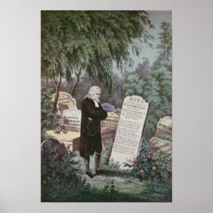 Pôster O Rev. John Wesley que visita a sepultura da sua