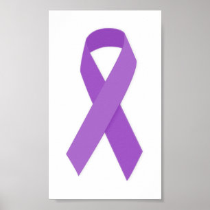 Poster O RIBBON PURPLE CAUSA apoio à doença de Alzheimer