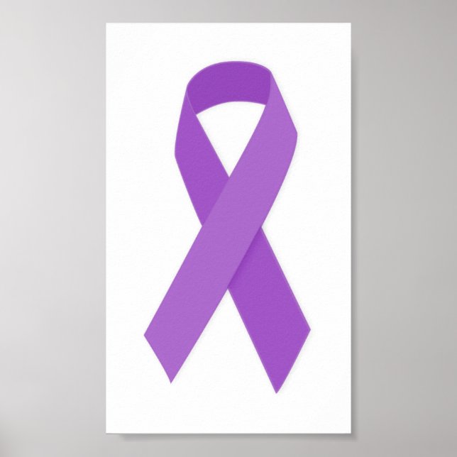 Poster O RIBBON PURPLE CAUSA apoio à doença de Alzheimer (Frente)