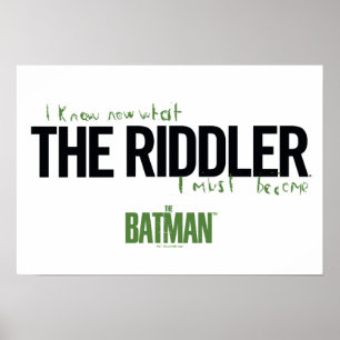 Poster O Riddler - Eu Sei O Que Devo Me Tornar
