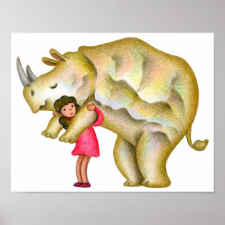 Poster O rinoceronte quer ser mimado por uma menina.