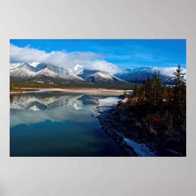 Pôster O rio Athabasca no Parque Nacional de Jasper (Frente)