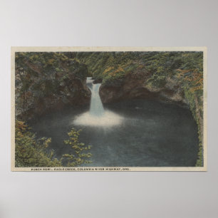 Pôster O Rio Columbia, Oregon - bacia de perfurador