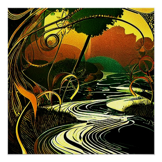 Pôster O rio flui (Frente)