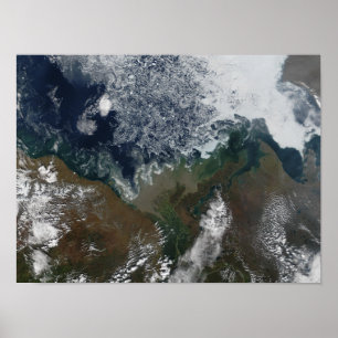 Poster O Rio Mackenzie esvazia na baía de Mackenzie