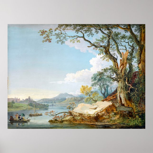 Poster O rio Severn em Shrewsbury, Shropshire (Frente)