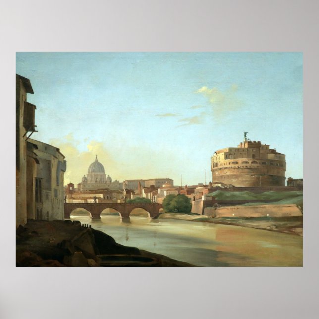 Poster O rio Tiber em Castel Sant’Angelo (Frente)