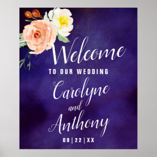 Poster O romance na coleção do casamento da flor