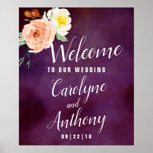 Poster O romance na coleção do casamento da flor