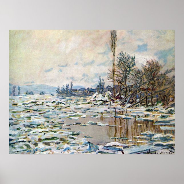 Poster O rompimento do gelo por Claude Monet (Frente)