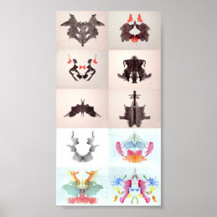 Poster O Rorschach Test Ink Blots 10 Placas 1-10