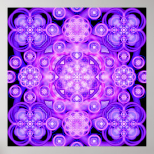Pôster O roxo ilumina a mandala