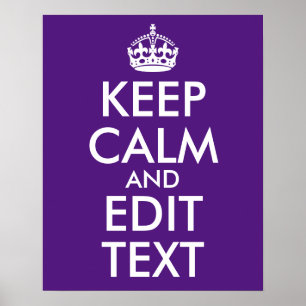 Poster O roxo real mantem a calma e edita o texto