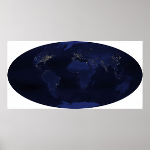 Pôster O ½ s do ¿  de Earthï humano-gerou luzes