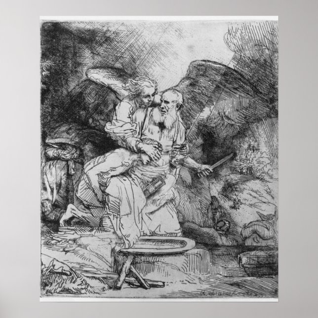 Pôster O Sacrifício de Abraão, 1645 (Frente)