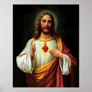 Poster O Sagrado Coração de Jesus Tradicional