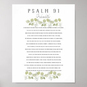 Poster O Salm 91 Sobre O Seu Filho Eucalyptus Deixa Perso