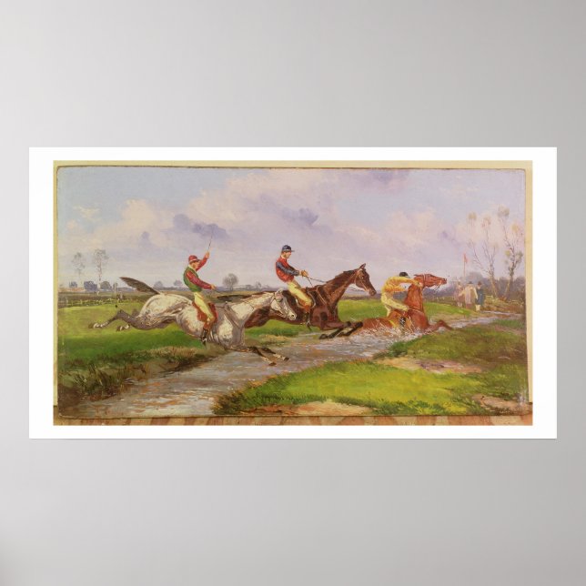 Poster O Salto de Água: o Steeplechase do outono em Balla (Frente)