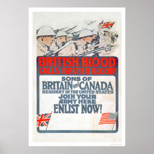 Pôster O sangue britânico chama o sangue britânico!