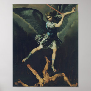 Poster O santo Archangel Michael derrota o diabo