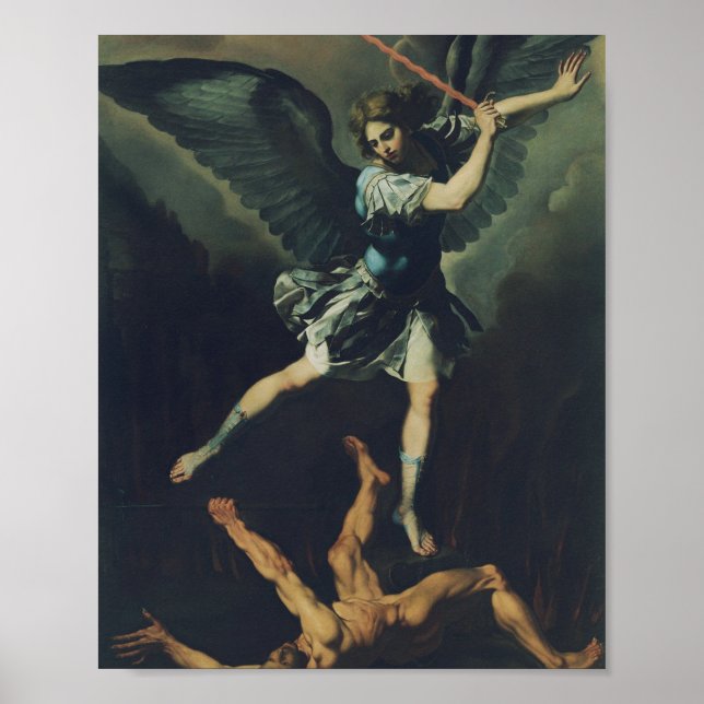 Poster O santo Archangel Michael derrota o diabo (Frente)
