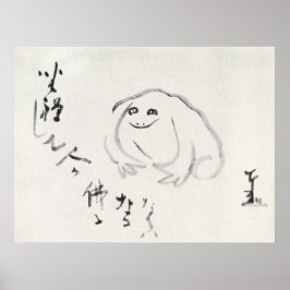 Poster O Sapo Meditante Sengai Gibon Arte Japonesa