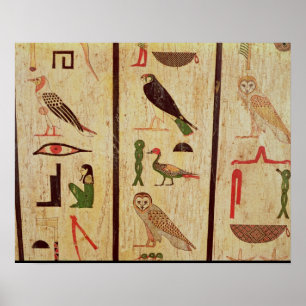 Poster O sarcófago de Psamtik eu (664-610 BC) detalho o