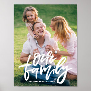Poster O Script com Letra de Nossa Família Personalizável